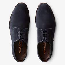 Suede differs in quality and appearance slightly based on the type of animal hide used in production. Navy White Nomad Buck Men S Suede Derby By Allen Edmonds