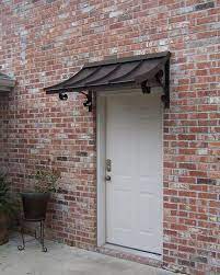 Awningdesign Posted To Instagram Concave Awning Bronze Metal With Lazy Scrolls By Designyourawning Com Awning Metal Awning Copper Awning Front Door Awning