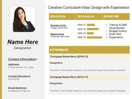 Tips for writing a cv. Creative Curriculum Vitae Design With Experience Ppt Powerpoint Presentation Show Template Pdf Powerpoint Templates