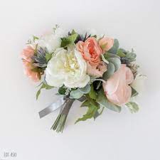 5heads artificial fake peony silk flower bridal bouquet hydrangea home wedding. Silk Bride Bouquet Artificial Wedding Flowers Pink Peach Etsy Artificial Flowers Wedding Flower Bouquet Wedding Silk Flower Wedding Bouquet