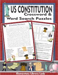 U S Constitution Activities Us Crossword Puzzle And Word Search Find Constitution Activities Word Search Elementary Library