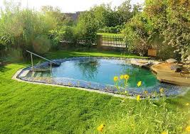 Schwimmteich In Der Abendsonne Abendsonne Der Schwimmteich In 2020 Swimming Pools Backyard Natural Swimming Pools Backyard Pool Landscaping