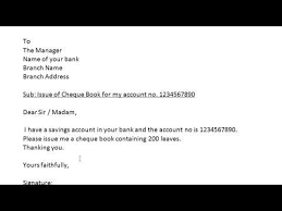 How To Write Application To Bank Manager To Issue A Cheque Book Simplified In Hindi Youtube