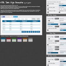 Html Or Css Automatic Table Style Generator Html Css Tables Table Style Css Generation