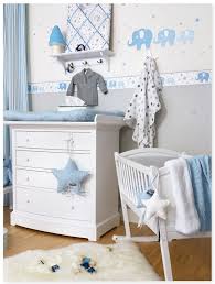 Elefanten Boys Blau Grau Baby Zimmer Grau Babyzimmer Wandgestaltung Baby Jungenzimmer