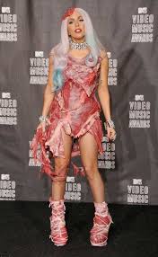 Lady Gaga Meat Dress In 2020 Lady Gaga Meat Dress Lady Gaga Outfits Meat Dress