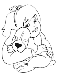 coloriage fille chien noyau atomique