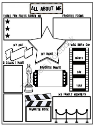 First Day Of School All About Me Movie Theme From House Fly Creations On Teachersnotebook Com Hollywood Theme Classroom Classroom Movies Hollywood Classroom