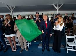 Trump’s aide Natalie Harp, son Eric and MAGA inner circle join president and Melania for Freedom 250 Grand Prix