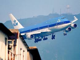 Big And Low Klm Landing At Kaitak Airport Boeing Aircraft Klm Royal Dutch Airlines Passenger Aircraft