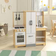 With electric stovetop lights and sizzle this is one of the most imaginative play kitchens with an included baby doll high chair, recycling bin. Kidkraft Modern Day Play Kitchen Baby And Child Store