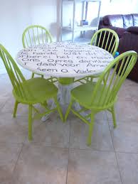 Painted Dining Table And Chairs With Prayer Hand Painted On Top Painted Dining Table Dining Room Furniture Sets Painted Dining Room Table