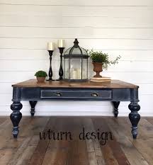 Black Farmhouse Coffee Table Rustic Coffee Table In 2020 Rustic Coffee Tables Painted Coffee Tables Unique Coffee Table