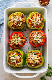 152, protein14 g, total fat1 g carb21 g fiber 2g sugars, 6g Italian Vegan Stuffed Peppers Best Ever The Simple Veganista
