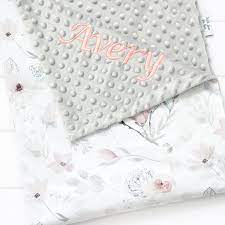 Magnolia Baby Girl Blanket Floral Crib Bedding Romantic Etsy In 2021 Floral Baby Blanket Baby Girl Blankets Floral Crib Bedding