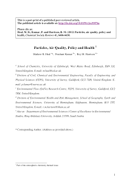 Restitution canal de fuite du foussataappma de luzenac : Pdf Particles Air Quality Policy And Health