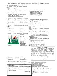 Ulangan harian bhs inggris kls 8. Latihan Soal Ukk Bahasa Inggris Kelas 8 Tahun 2015