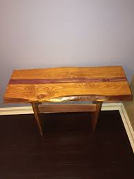 Maybe you would like to learn more about one of these? Hand Crafted Live Edge Hemlock Side Table With Red Cedar Inlay By Snhwoodworks Custommade Com