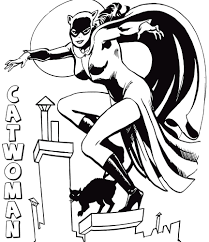 Originally, she wore only a cat mask and a dress and the cap with ear was entered. Catwoman Coloring Page Free Printable Coloring Pages For Kids