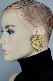 Vintage BILLY BOY SURREAL Bijoux French Ribbon Earrin…