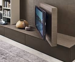 Livitalia Vision Lowboard Mit 90 Schwenkbarem Tv Paneel In 2020 Tv Mobel Freistehend Wohnwand Designer Wohnwand