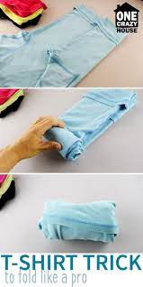 Fold T Shirt Travel Travelling Packing Hack Trick Tip Re Pinned Clothes Shirt Hacks Shirt Travel T Shirt Hacks
