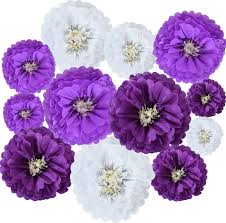 We are always looking for ways to make beautiful easy and affordable displays at the gilded gown. Lavender Purple White Hanging Tissue Paper Flowers Paper Chrysanth Flowers Diy Crafting For Wedding Birthday Baby Shower Backdrop Nursery Wall Party Decoration 12 Packs Buy Online In Antigua And Barbuda At Antigua Desertcart Com Productid