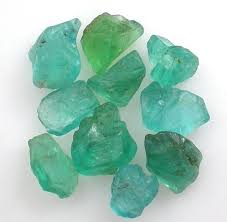 Rough Green Apatite Crystals And Gemstones Minerals Crystals Rocks Stones And Crystals