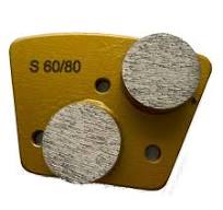 (3-Pack) Trapezoidal Diamond Grinding Discs Grinder Pads Compatible with ASL/ Iron Horse Grinders, Grinding Concrete Floor, 60/80 Grit, Soft Bond