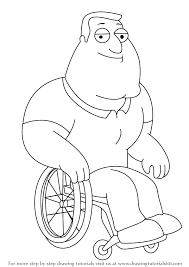 Learn How To Draw Joe Swanson From Family Guy Family Guy Step By Step Drawing Tutorials Simpsons Drawings Forest Coloring Book Drawings