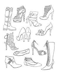 Shoes Coloring Page Coloring Pages Shoe Design Sketches Sketch Book