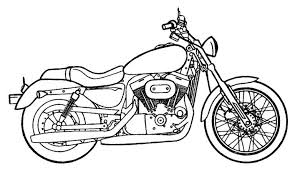 Cool Harley Davidson Coloring Page Motorcycle Drawing Vintage Coloring Books Coloring Books