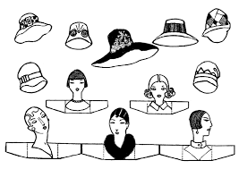 Print on white cardstock at 100% (no scaling). Mostly Paper Dolls Too Help These Ladies Try On Hats 1927