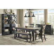 Lona 6 piece dining set dining room sets dining room design. Tyler Creek Rectangular Dining Set W Upholstered Chairs And Bench Signature Design Furniture Cart