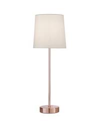 Maybe you would like to learn more about one of these? Tall Stick Rose Gold White Metallic Metal Table Lamp