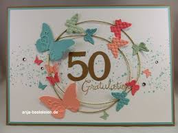 Karte Im Grossformat Zum 50 Geburtstag Karten Basteln Kartenideen Geburtstagskarte