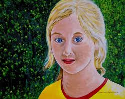 Rose in Blue Vase Drawing by Kendrick Adams