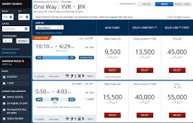 Skymiles Savings From Canada Seat 31b