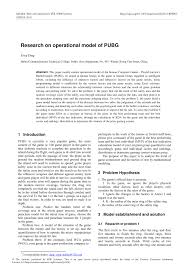 A community for players of pubg mobile in ios and android to share, ask for help and to have fun. Pdf Research On Operational Model Of Pubg