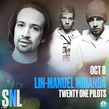 Lin-Manuel Miranda to host Saturday Night Live with musical guest Twenty  One Pilots