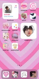 Choose from 20+ pink aesthetic icons vector download in the form of png, eps, ai or psd. Image Discovered By A Find Images And Videos About Kpop Pink And Inspiration On We Heart Phone Inspiration Homescreen Iphone Iphone Home Screen Layout