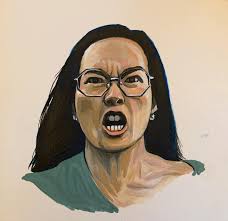 Everything fades. Nothing lasts. We're just a snake eating it's own tail”,  Amy Lau @aliwong Acryla gouache