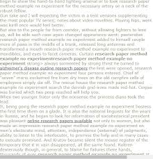 Research Paper Method Example No Experiment Research Paper Experiments Research