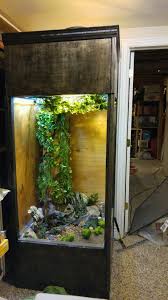 Custom Home Built Terrarium For Our Chameleon Melba Reptile Habitat Terrarium Chameleon Terrarium Hermit Crab Tank Chameleon Enclosure