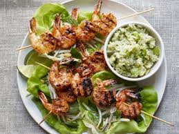Combine 8 ounces softened cream cheese, 3/4 cup mayonnaise and the juice of 1/2 lemon. 20 Grilled Shrimp Recipes Grilled Seafood Recipes Shrimp Scallops Salmon More Food Network Food Network