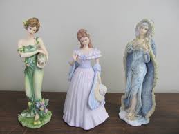 $20.00 2) horse & foal colt: 3 Tall Home Interiors Lady Figurines Little Canada Estate Auction Antiques Collectibles New Items Huge Variety K Bid