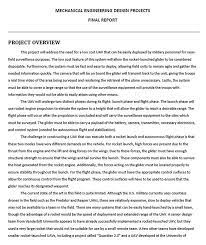 Project Report Sample Templates Writing Introductions Mechanical Engineering Projects Business Template