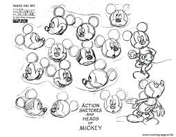 Mickey Mouse Para Colorear Con Ejemplo