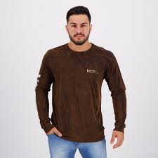 Camiseta Volcom Heather Manga Longa Marrom Futfanatics