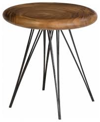 Diy x base round coffee table. 30 T Round Dining Table Solid Acacia Wood Top Hairpin Black Metal Legs Industrial Dining Tables By Noble Origins Llc Houzz